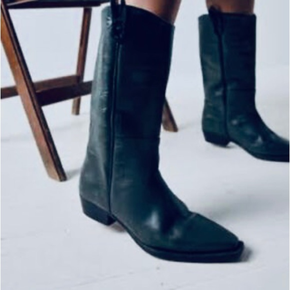 Free People Black Heeled Boots